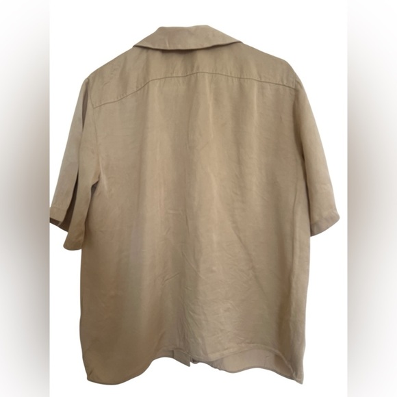 ZARA Womwen Tan Short Sleeve Shirt - Picture 2 of 7